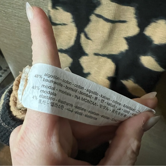 ZARA NEW WOMAN STRAPPY TIE-DYE MIDI DRESS  black & brown size small - Picture 4 of 13